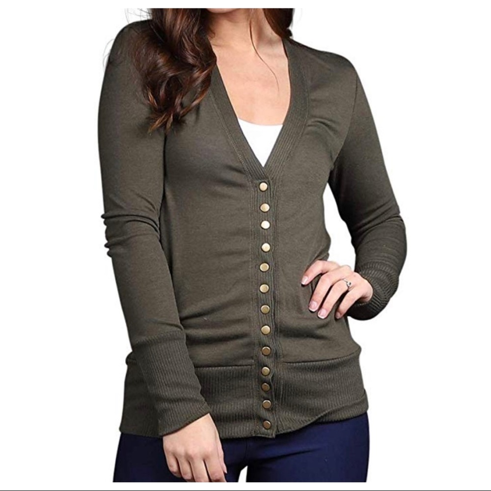 PERFECT CARDIGAN SNAP BUTTON CARDIGAN - Picture 2 of 3